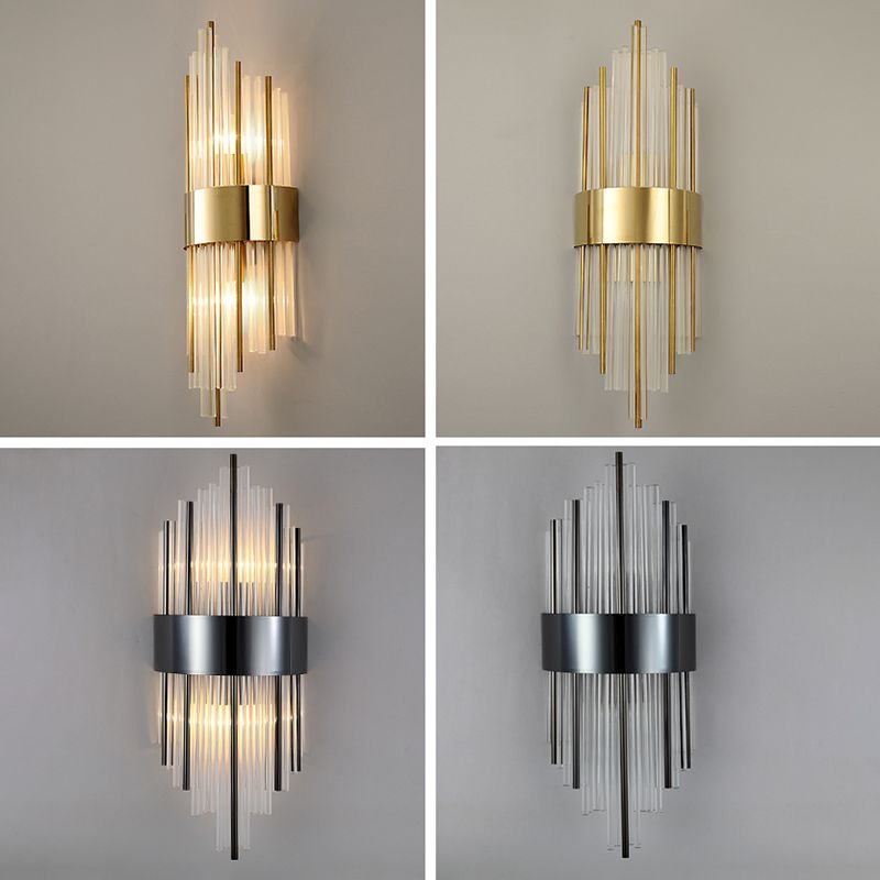 Postmoderne Stilkristallwandlicht geometrische Form Wandleuchten für Schlafzimmer