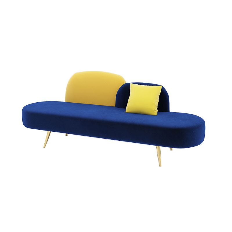 Modern Armless Sofa 30.70" Wide Velvet Standard Sofa for Living Room