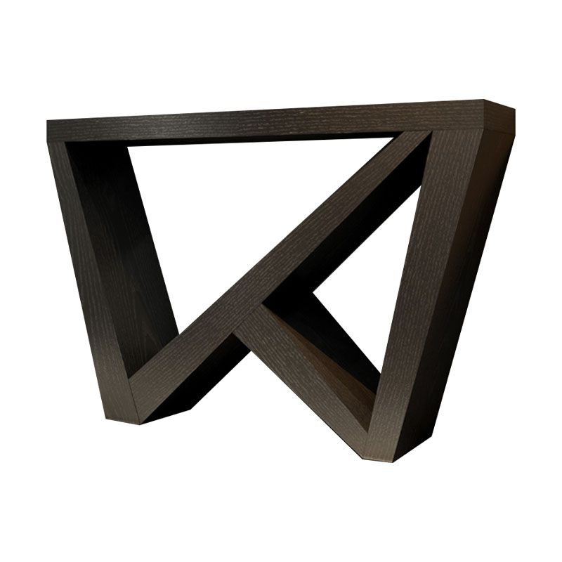 12" W Wood Console Table Mid-Century Modern Rectangle Accent Table for Hall