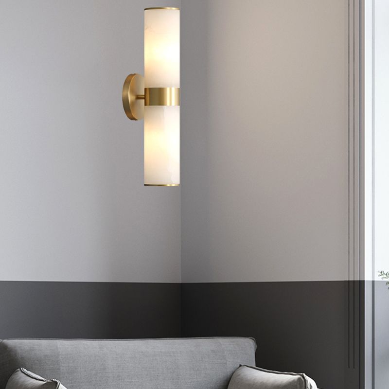 Modern Simple Stone Vanity Light Cylinder Shape Vanity Lamp for Shower Room