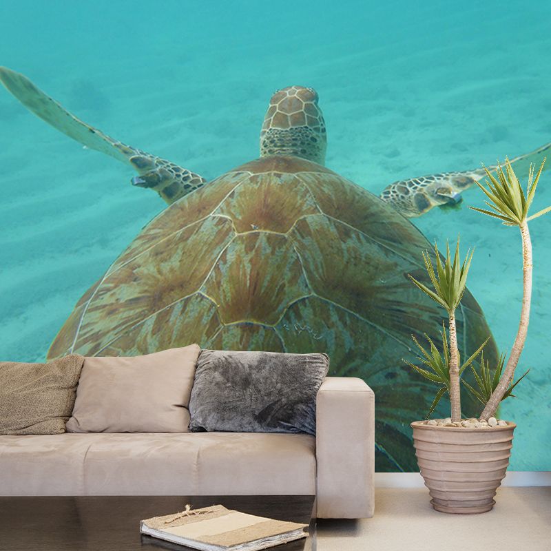 Fashionable Wall Mural Sea Turtle Print Living Room Wall Mural