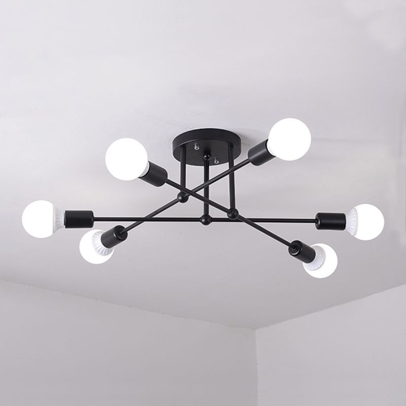 Plafonnier géométrique semi-encastré, plafonnier semi-encastré contemporain