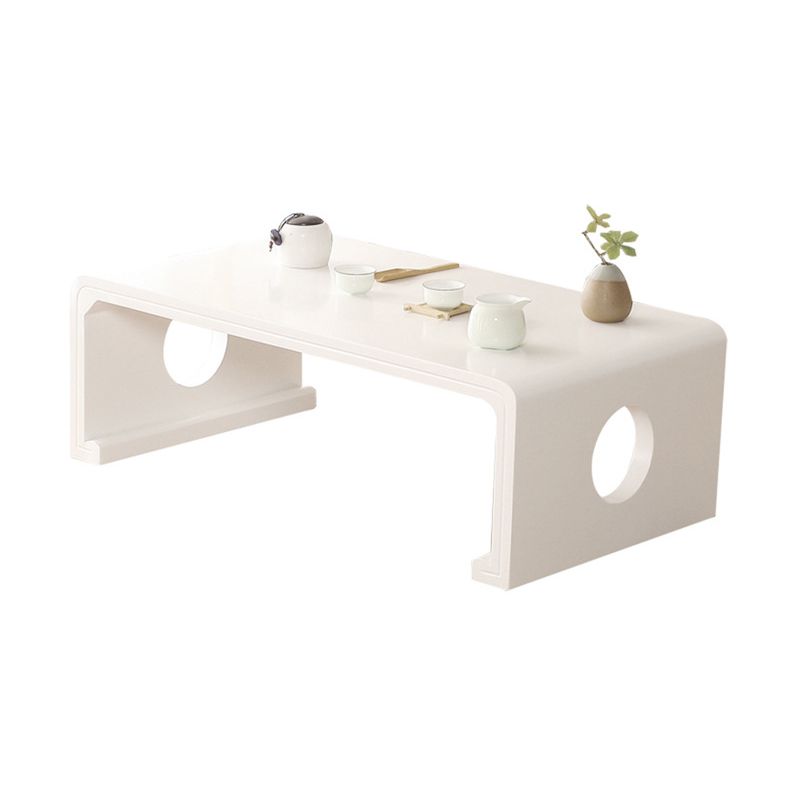 Rectangle Solid Wood Coffee Table with Sled Base Cocktail Table