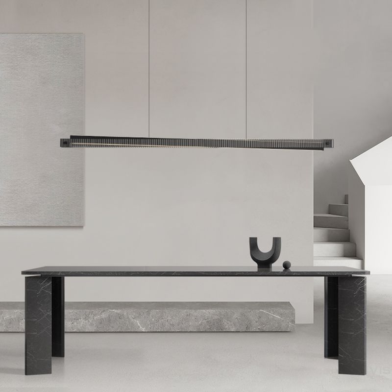 Black Ceiling Pendant Light Modern LED Island Fixture for Kitchen