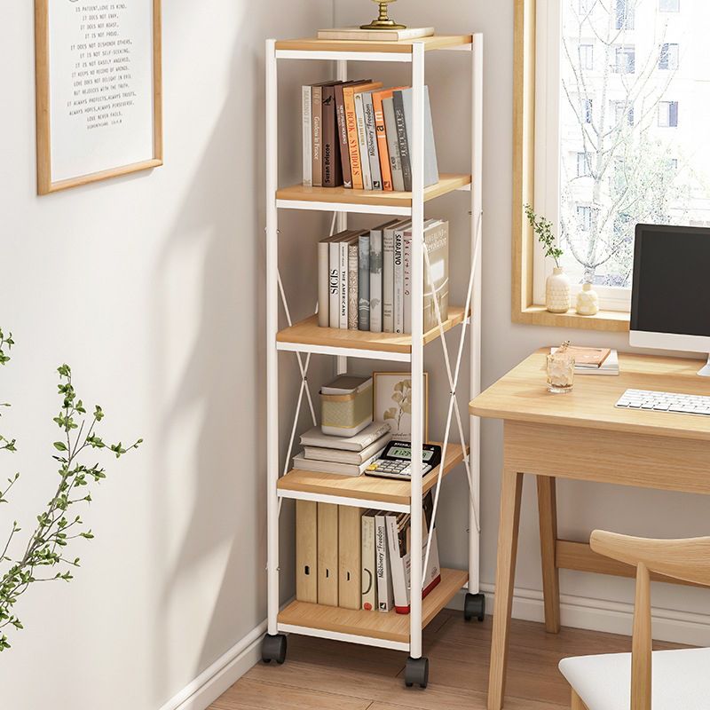 Adjustable and Metal Bookcase 11.8-inch Wide Contemporary Bookshelf