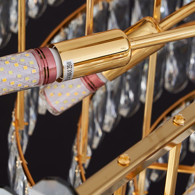 Modern Kitchen Pendant Lights Geometric Island Lighting Fixtures with Crystal Shade