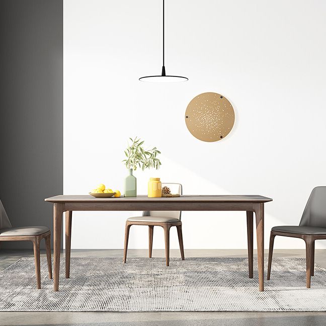 Mesa de comedor estándar de piedra sinterizada de mediados de siglo, mesa gris con forma rectangular, para cocina