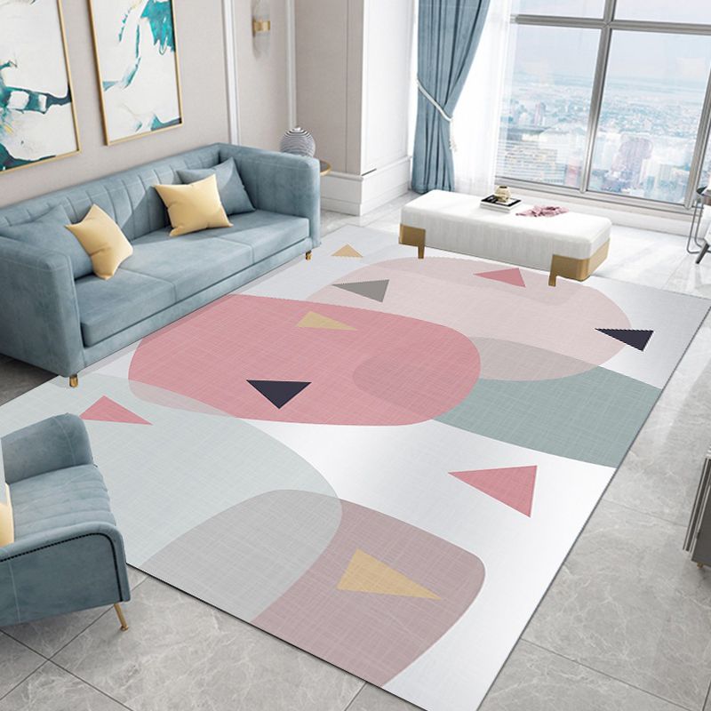 Hedendaagse artistiek gedrukt tapijt polyester gebied Rug vlekbestendig binnenvlein voor woonkamer