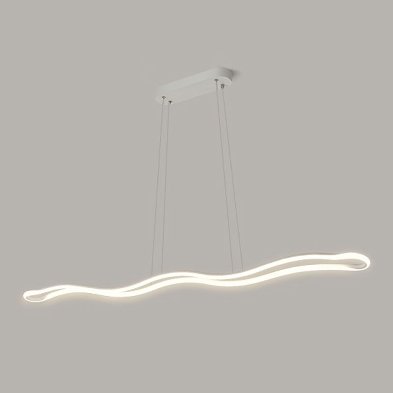 Modern Style Dining Table Island Lamp Lines LED Lighting Fixture for Kitchen