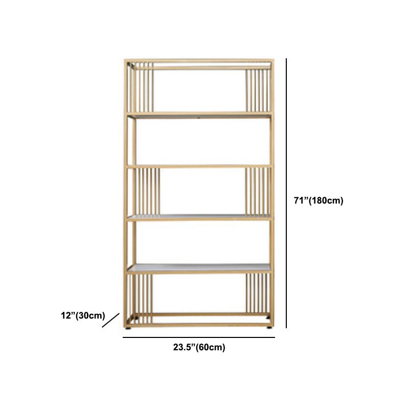 Vertical Open Shelf Bookcase Metal Etagere Book Shelf for Bedroom