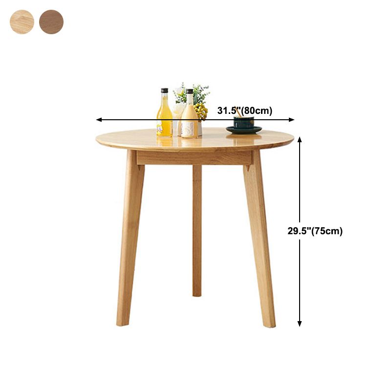 Nordic Solid Wood Top Dining Table Round Modern Dining Table