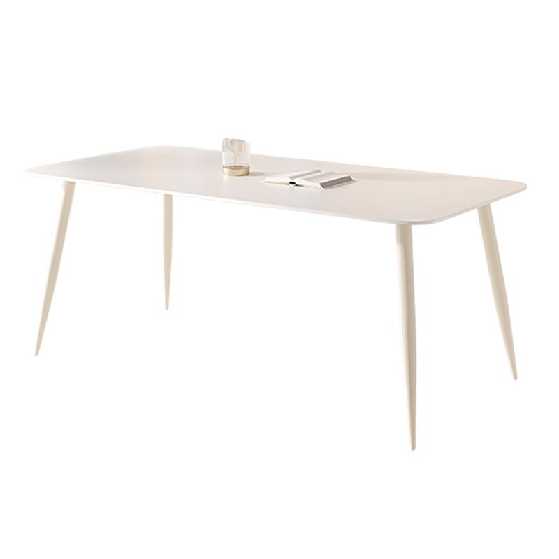 Rectangle 1/2/5/7 Pieces Furniture Sintered Stone Dining Set in White