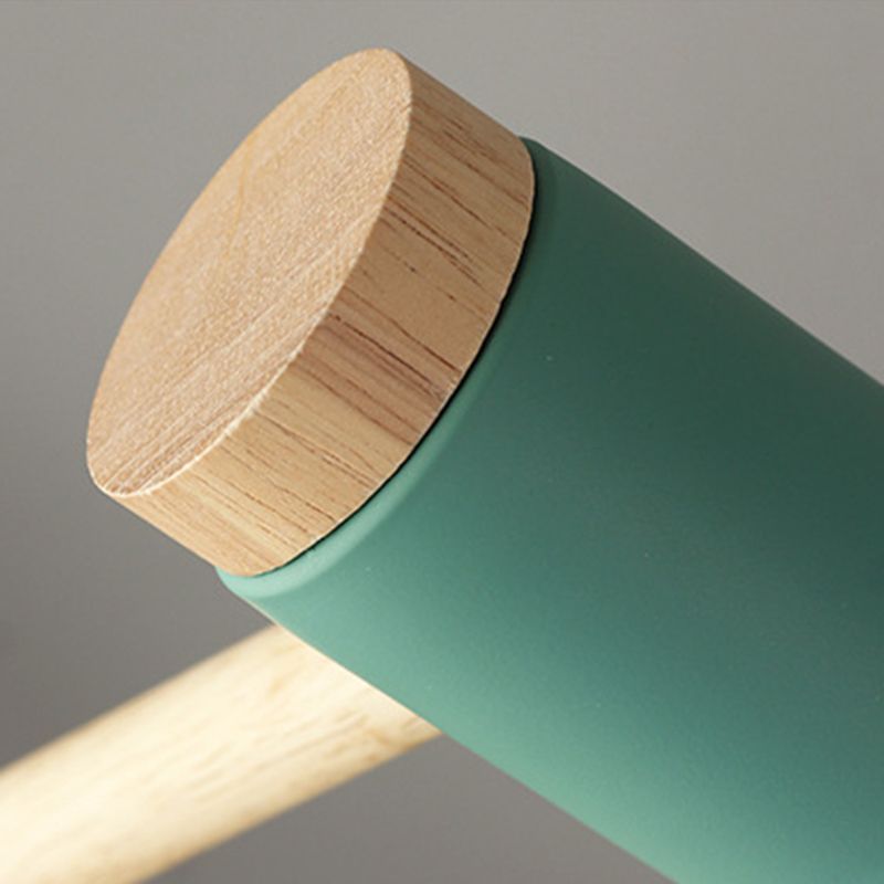 Smeedijzeren koepel tafellicht in moderne eenvoud houten macaron tafellamp voor binnenruimtes