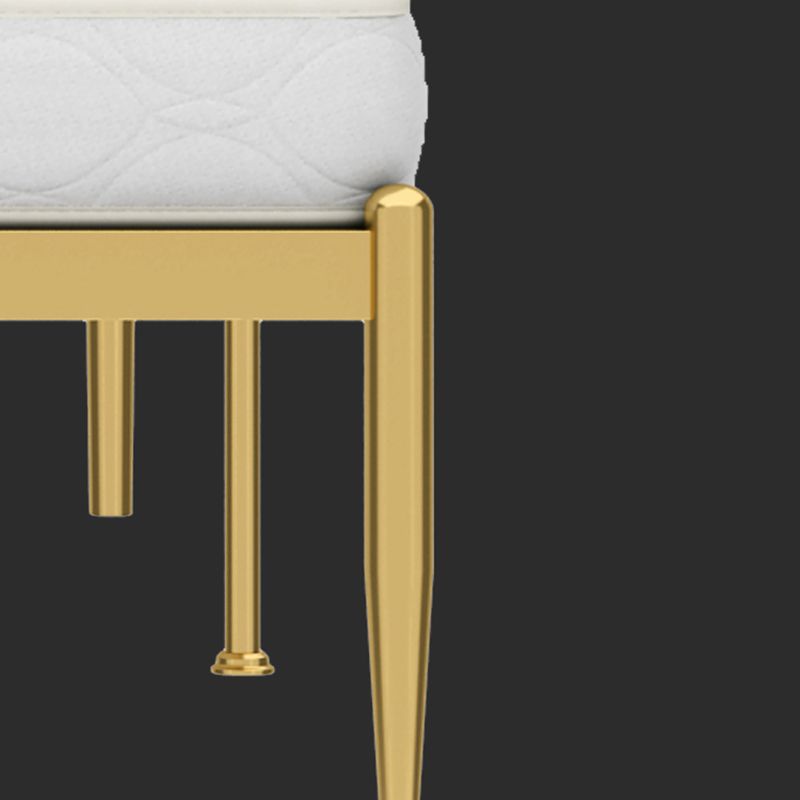 Modern Style Metal Slat Standard Bed with Rectangular Headboard