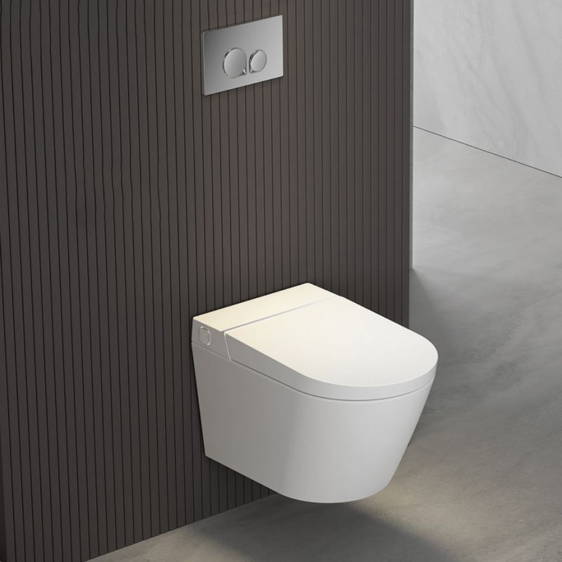 Modern Wall Hung Toilet Bowl Polished Finish Toilet with Heated Seat