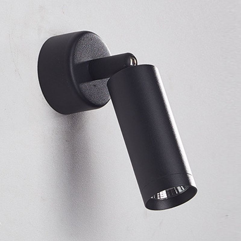 Modern Style Cylinder Wall Sconces Metal 1 Light Wall Mounted Reading Lights