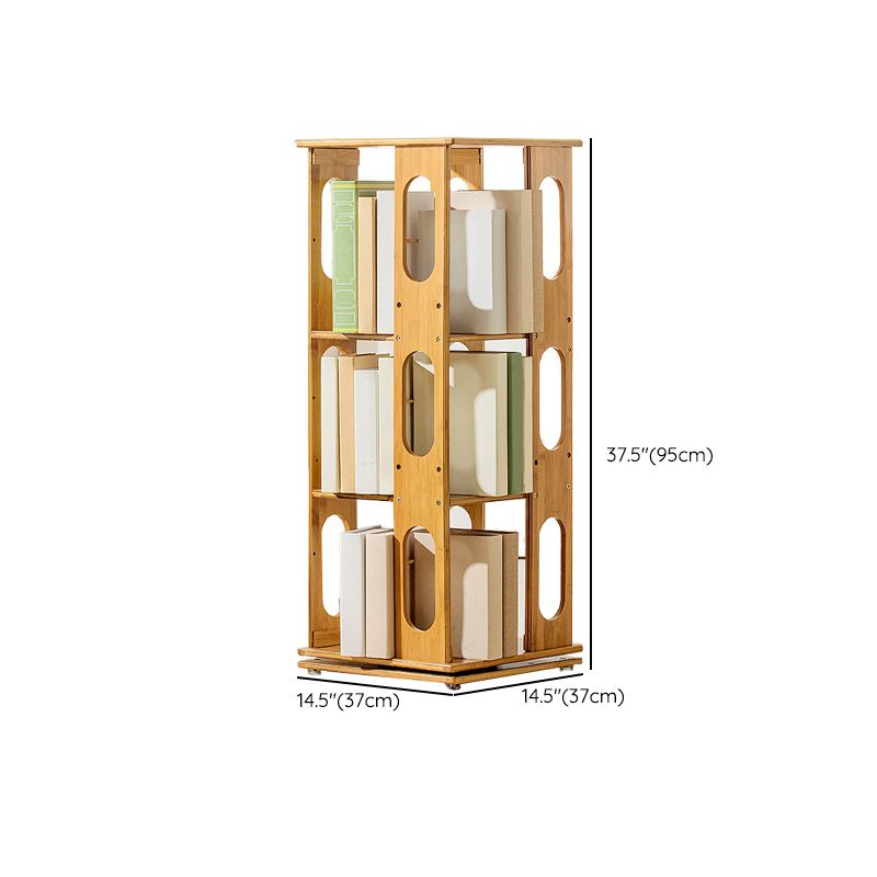 Modern Open Back Vertical Bookshelf Engineered Wood Bookcase for Study Room