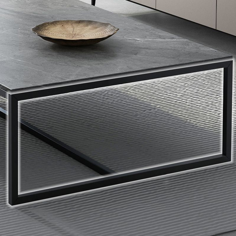 Rectangular Metal Coffee Table Modern 1 Single Cocktail Table