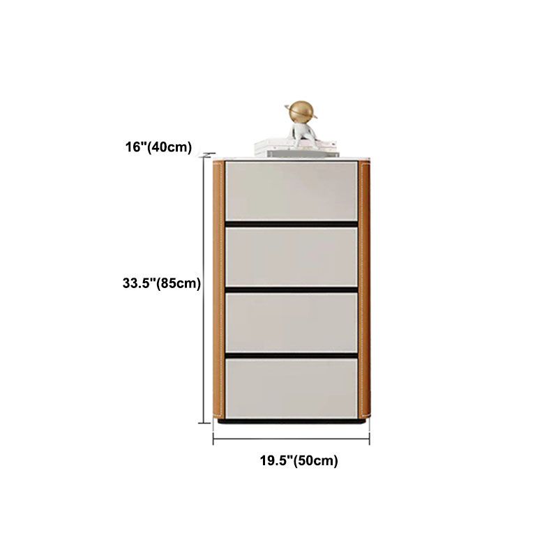 Contemporary Stone Vertical Chest Bedroom Storage Chest with Drawers
