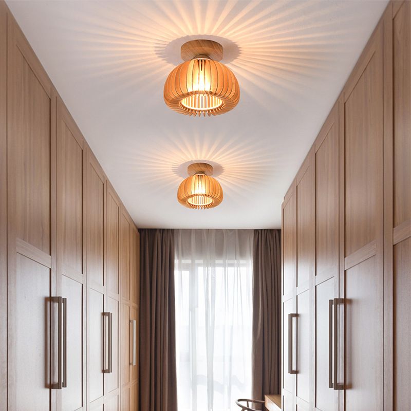 Modern Style Flush Mount Wood Flush Mount Lighting for Dining Room