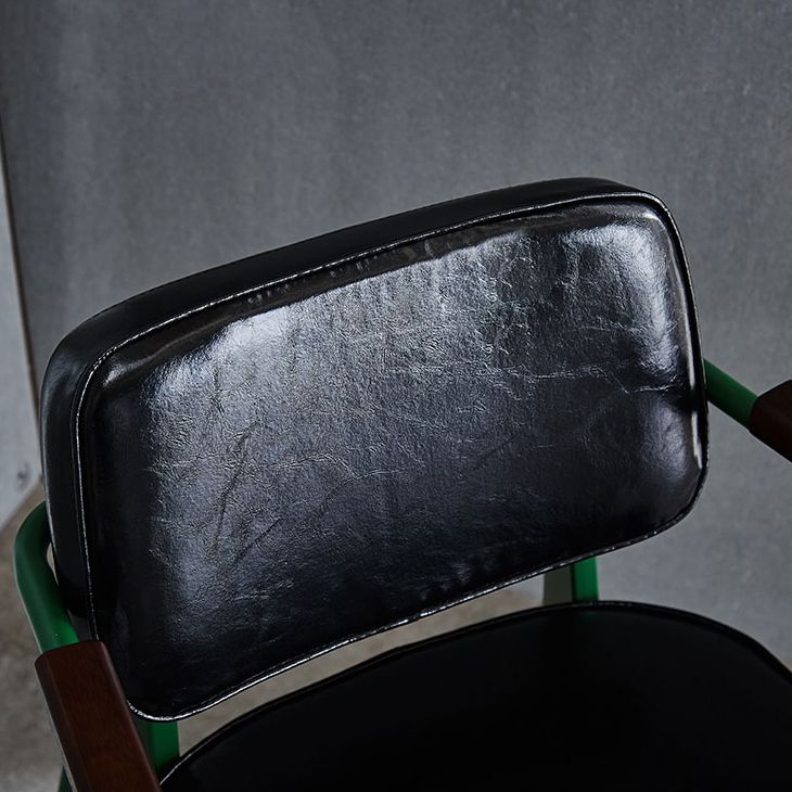 Chaise de salle à manger industrielle en métal, bras ouvert, chaise latérale de salle à manger pour usage domestique