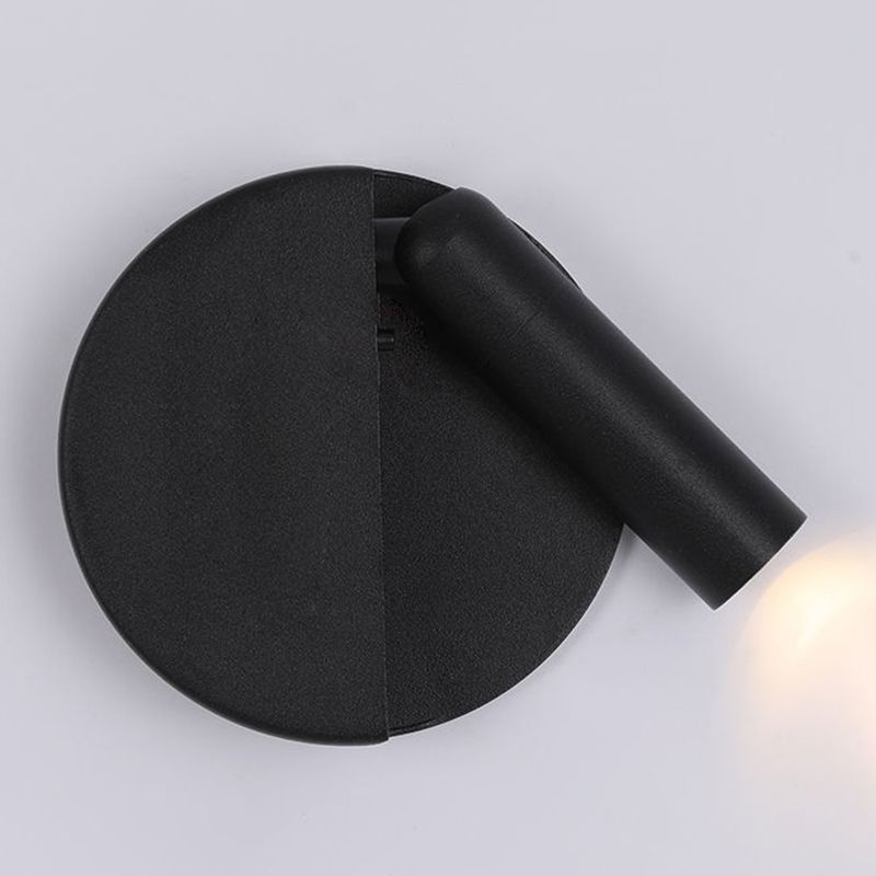 Modern Style Wall Lamp Metal 1 Light Sconces in Black for Bedroom