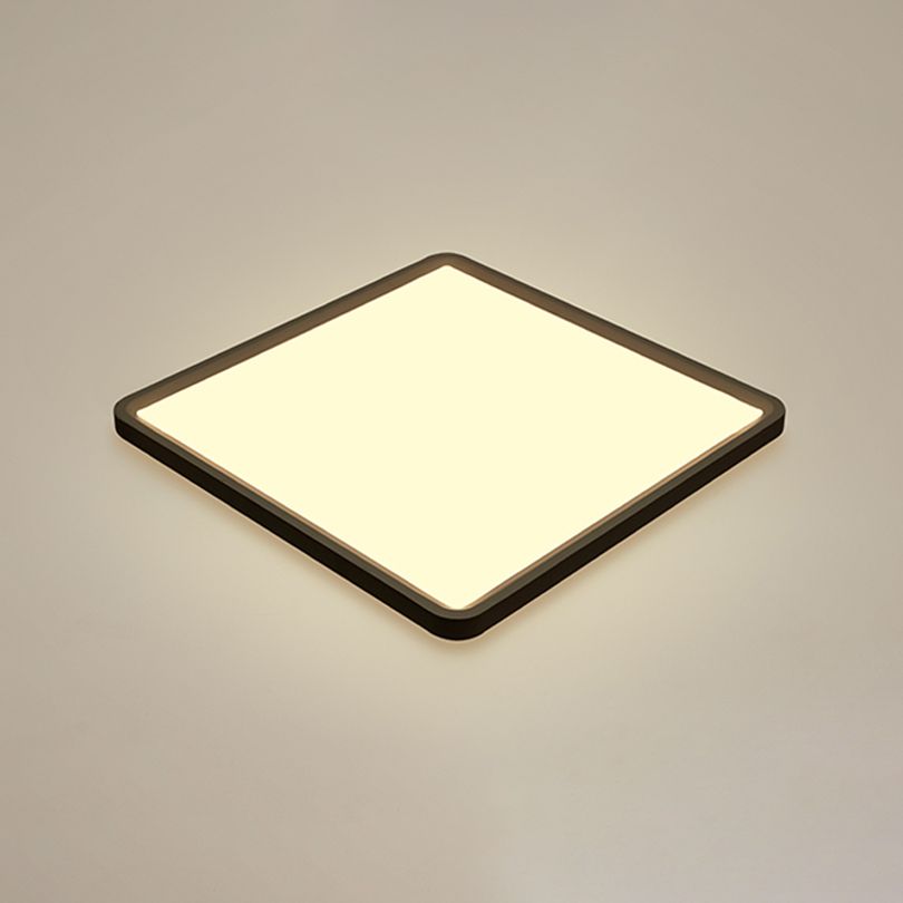 Lámparas de techo LED negras con montaje empotrado y simplicidad moderna para sala de estar
