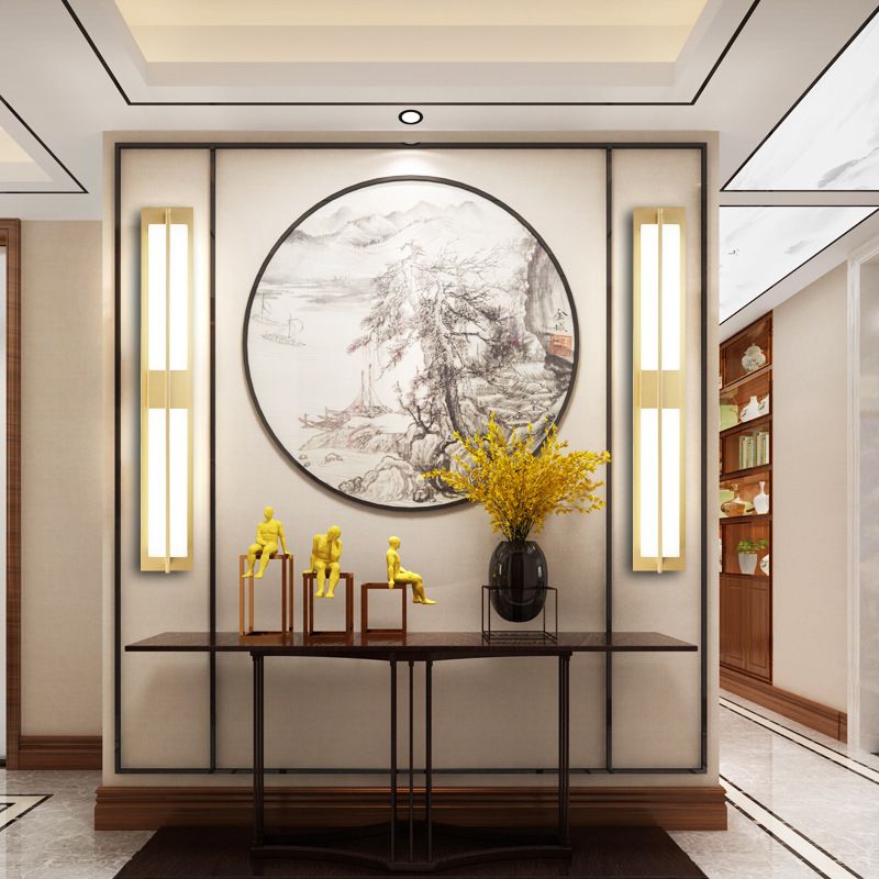 Moderner Marmorrechteck-Wandleuchte 1-Licht-Leuchtenlicht für Wohnzimmer