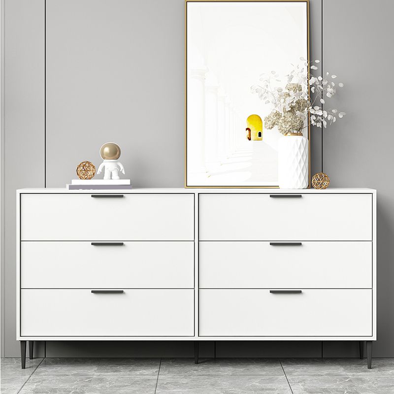 Modern Bar Pulls Accent Chest with 3/6 Drawers and Straight Legs