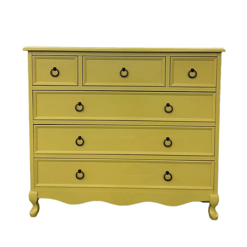 6 - Drawer Wooden Chest, Contemporary Rectangle Accent Chest