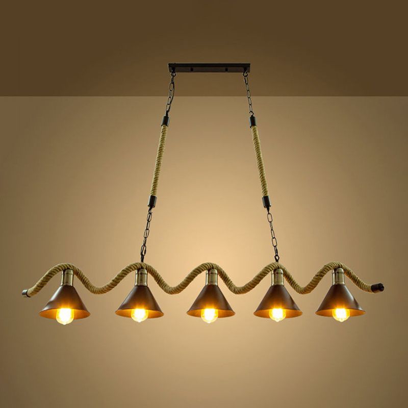 Luz de colgante colgante colgante de cono de estilo industrial lámparas colgantes de metal