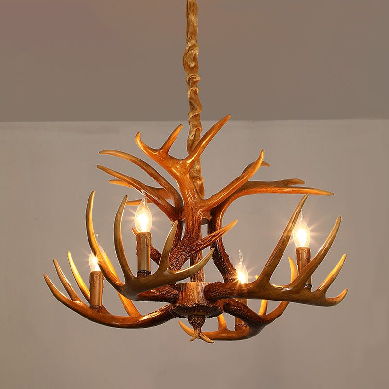 Lustres de bois vintage style américain cure