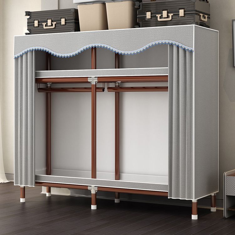 Modern Style Wardrobe Armoire Steel Frame Wardrobe for Bedroom