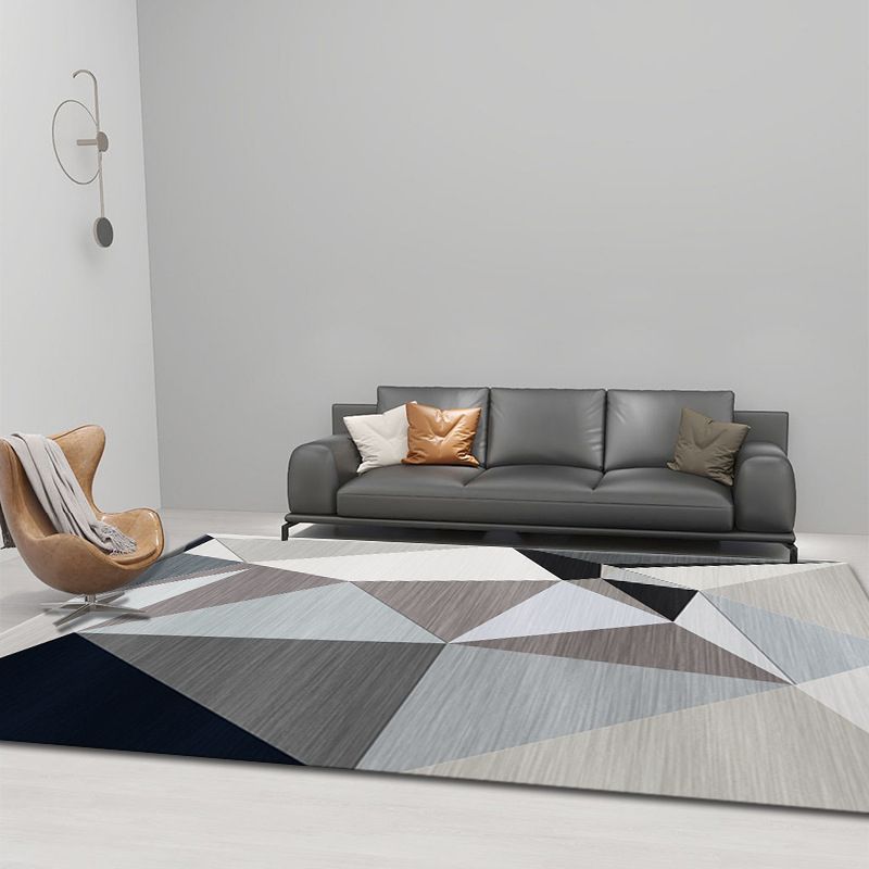 Minimalist Graphic Pattern Rug Polyester Carpet Stain Resistant Indoor Carpet for Home Decoration