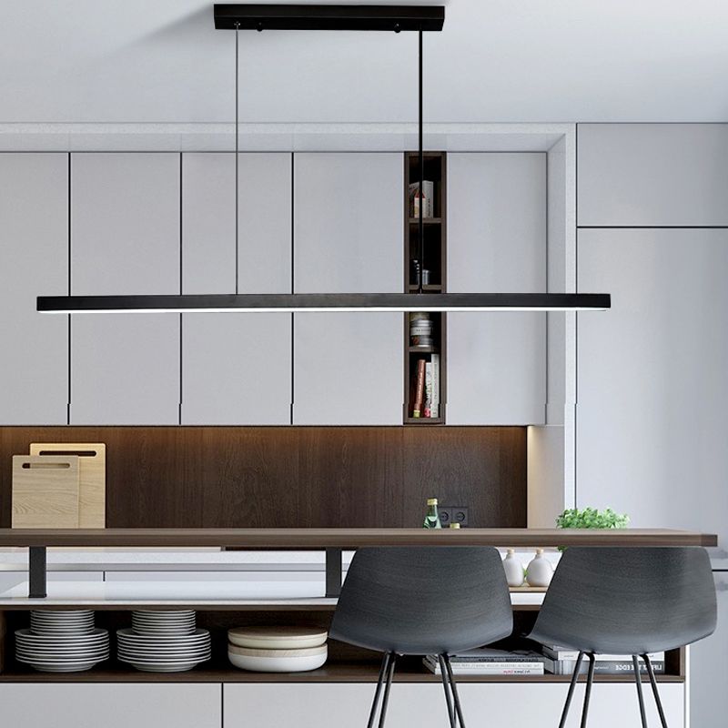 Moderner Stil Rechteckinsel Island LED LED Einfache Kronleuchterleuchte für Esszimmer