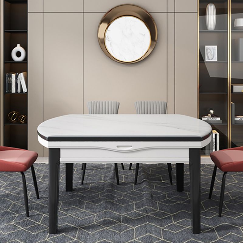 Modern Round Pedestal Dining Table Matte Finish Solid Wood Extendable Dining Table