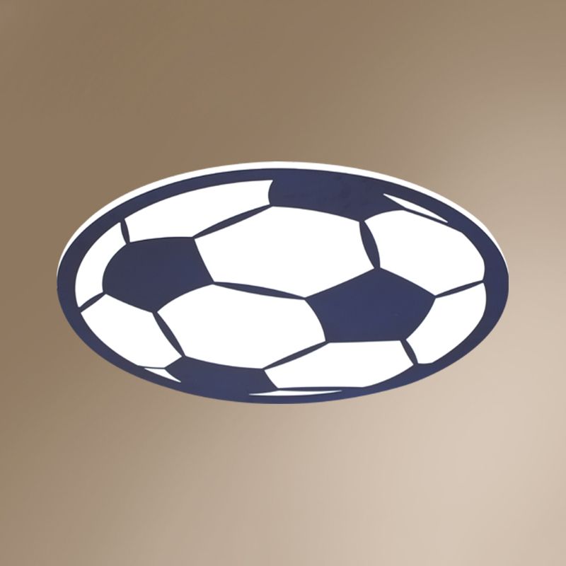 Plafoniera da incasso in acrilico da calcio Cartoon Bianco/Nero/Rosa LED Apparecchio di illuminazione per montaggio a incasso per la scuola materna