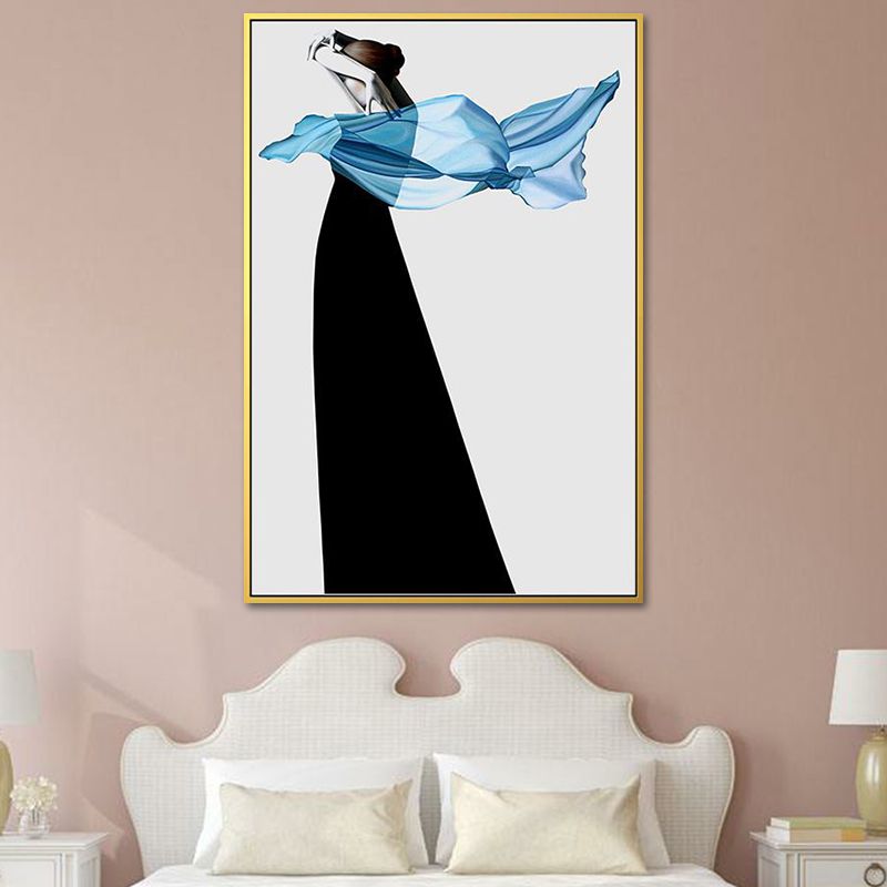 Textured Woman Dancer Art Print Canvas Modernism Wall Decoration for Living Room