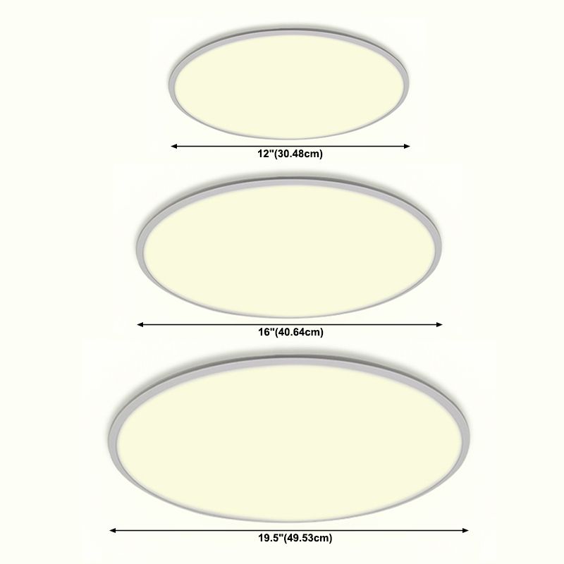 Runde Deckenleuchte aus Aluminium. Minimalistische LED-Deckenleuchte