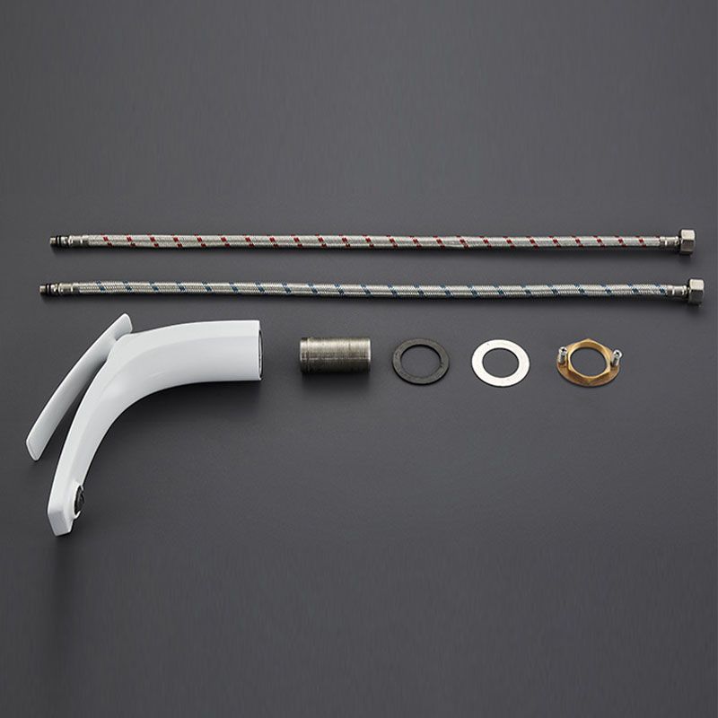 Modern Copper Vessel Faucet Lever Handles Low Arc Vessel Faucet for Bathroom