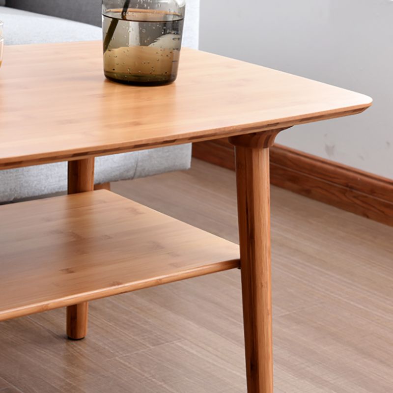 Scandinavian Style Coffee Cocktail Table 4 Legs Solid Wood Coffee Table