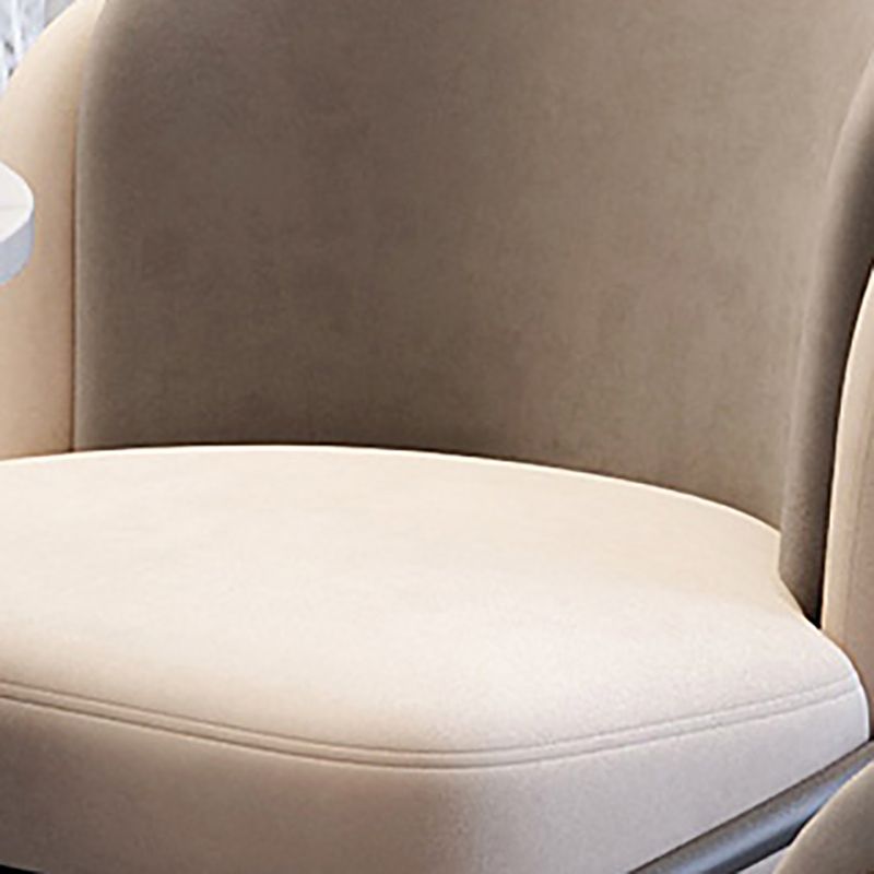 Industrial Style Side Chair Upholstered Armless Dining Chair for Dining Room