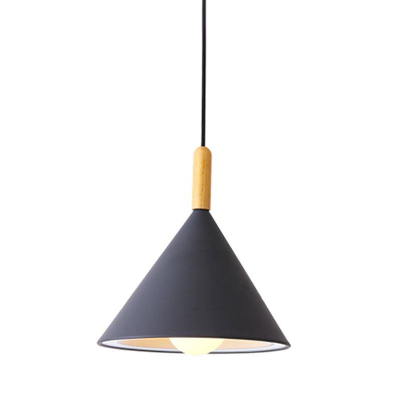 Modern Hanging Lamps 1 Head Pendant Light with Iron Shade for Living Room Bedroom