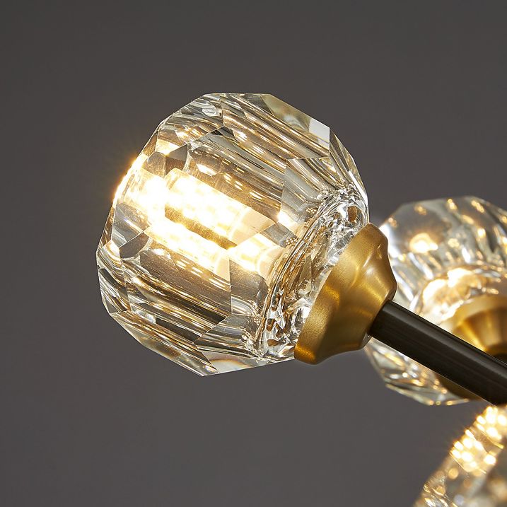 Zeitgenössische radiale Anhängerleuchte Kristallhängung angehender Licht für Wohnzimmer