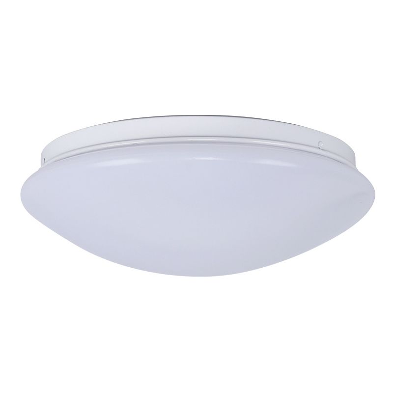 Simplicity Dome Flush Deckenleuchte, Acryl-Foyer-LED-Unterputzbeleuchtung in Weiß