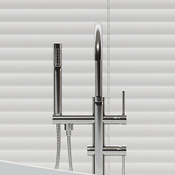 Modern Stand Alone Bathtub with Center Drain Acrylic Bath Tub