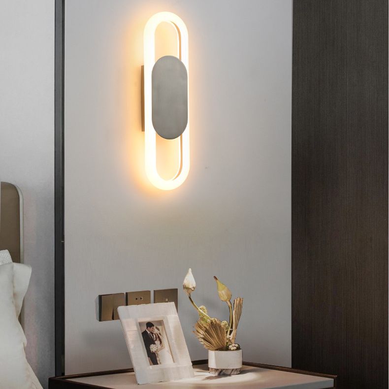 Bedroom Living Room Sconce Lighting Oval Shape Modern LED Wall Mounted Fixture