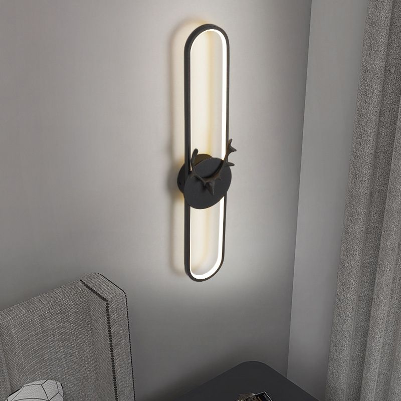 1-Light Linear Sconce Light Fixture Modern Metal Wall Light for Bedroom