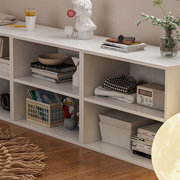 Engineered Wood Bookcase Standard Contemporary Closed Back Bookshelf