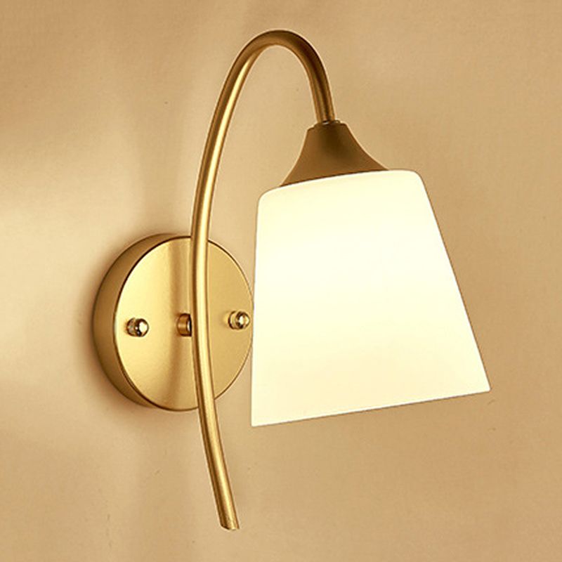 Modernist 1 Light Wall Sconce Gold Metal Sconce Lighting for Bedroom